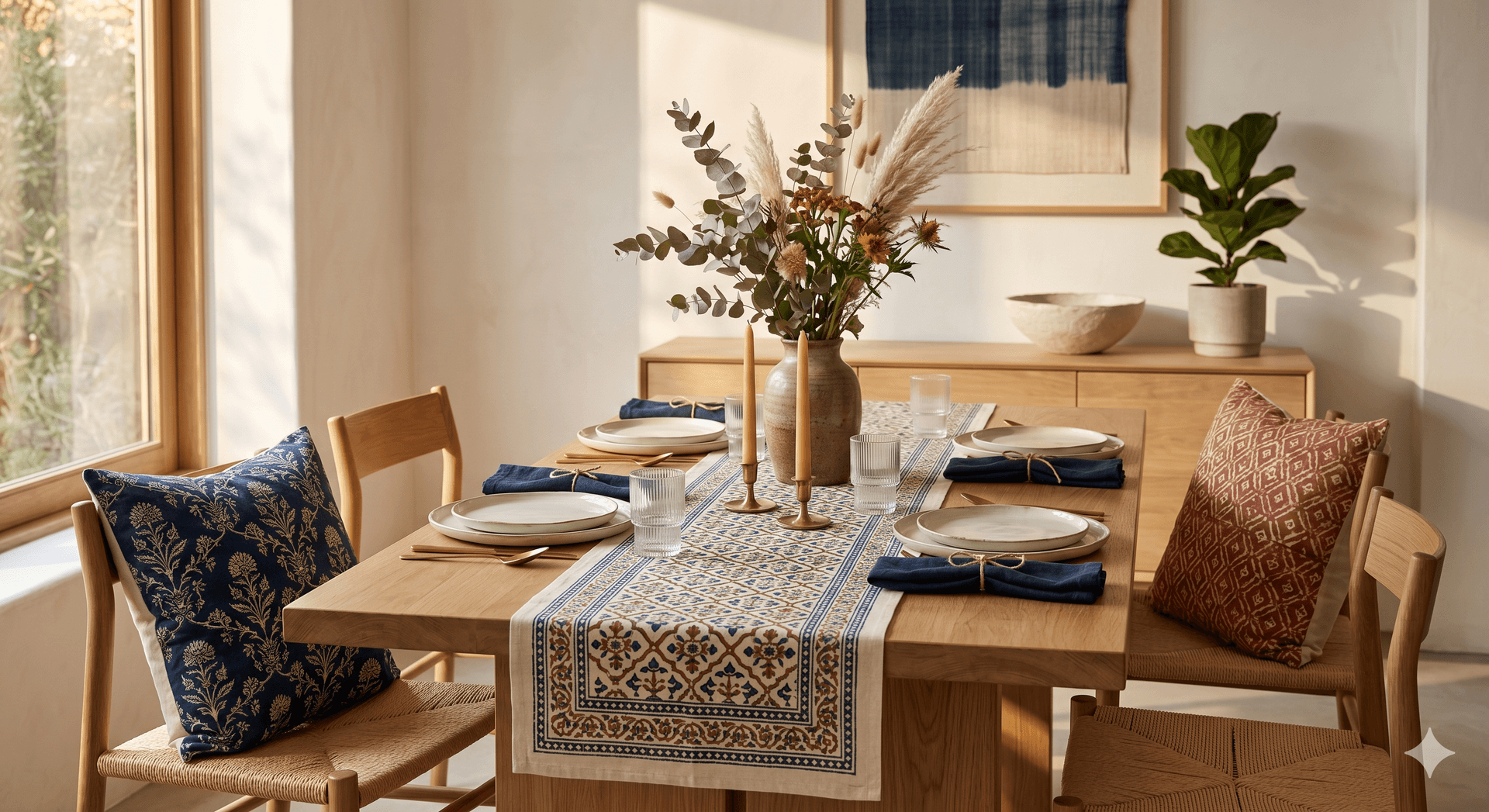 Summer Decor Refresh with Hand Block Prints