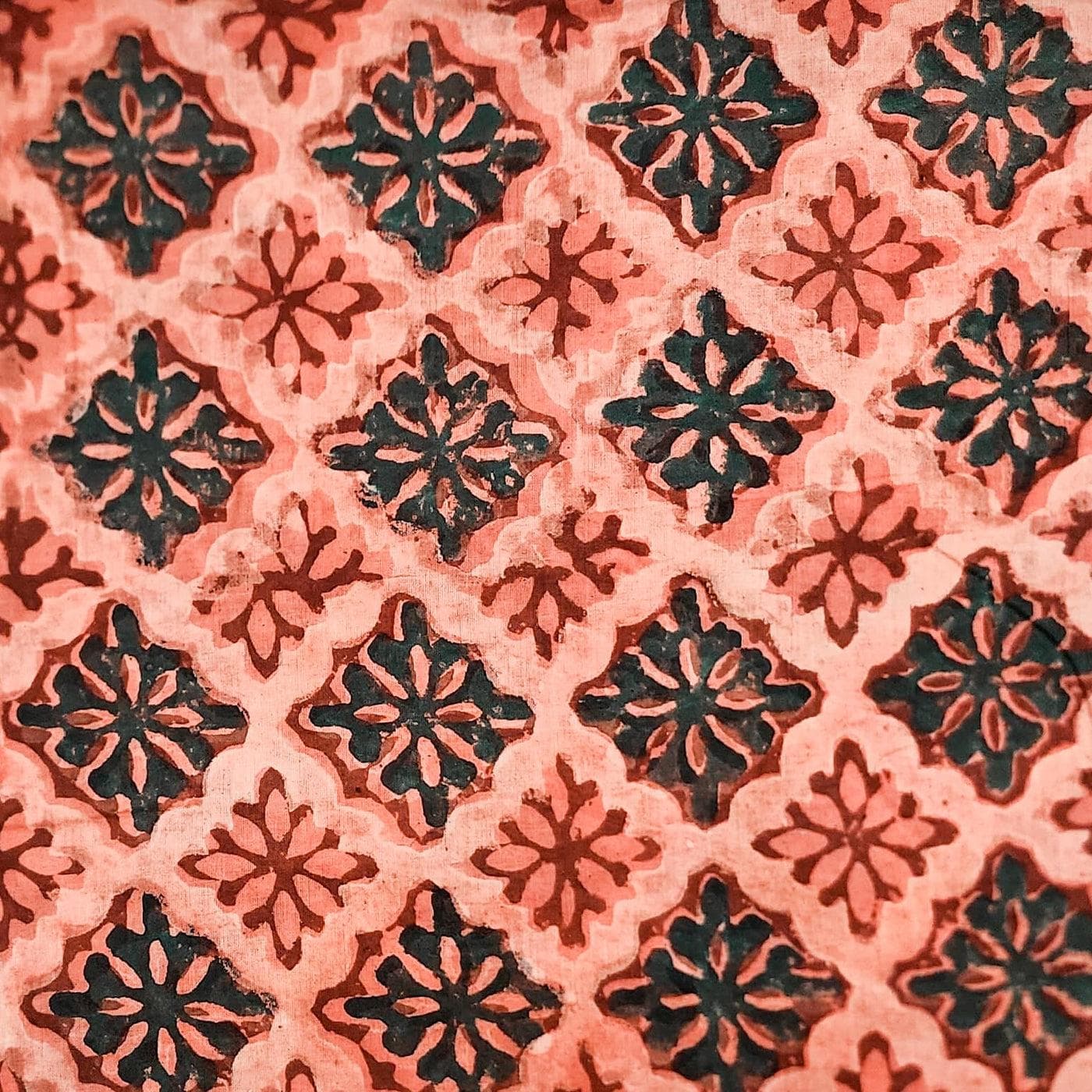 Bagru block printing technique with natural indigo dye