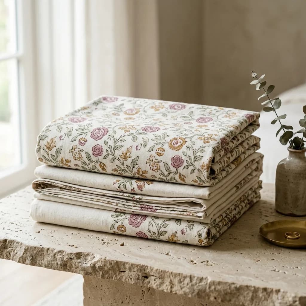 Sarah Jenkins - Indigo Flora King Bedsheet